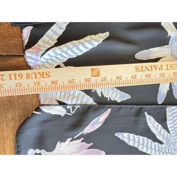 Boho Kimono Cardigan Sheer Feather Print Summer Cover Up Medium - Picture 4 of 6